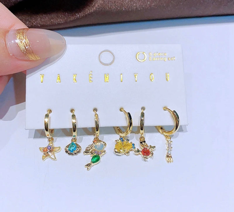 Set Aretes La Sirenita Colgante