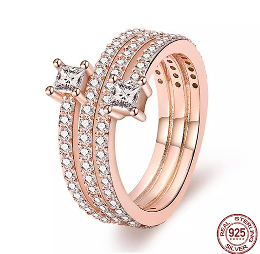 Anillos Doble Diamante