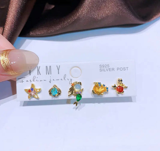 Set De Aretes La Sirenita Disney
